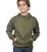 Y2600 Cotton Heritage Tyler Unisex Youth Pullover in Military green front view