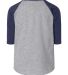3330 Rabbit Skins Toddler Baseball Raglan in Vn heather/vn true navy