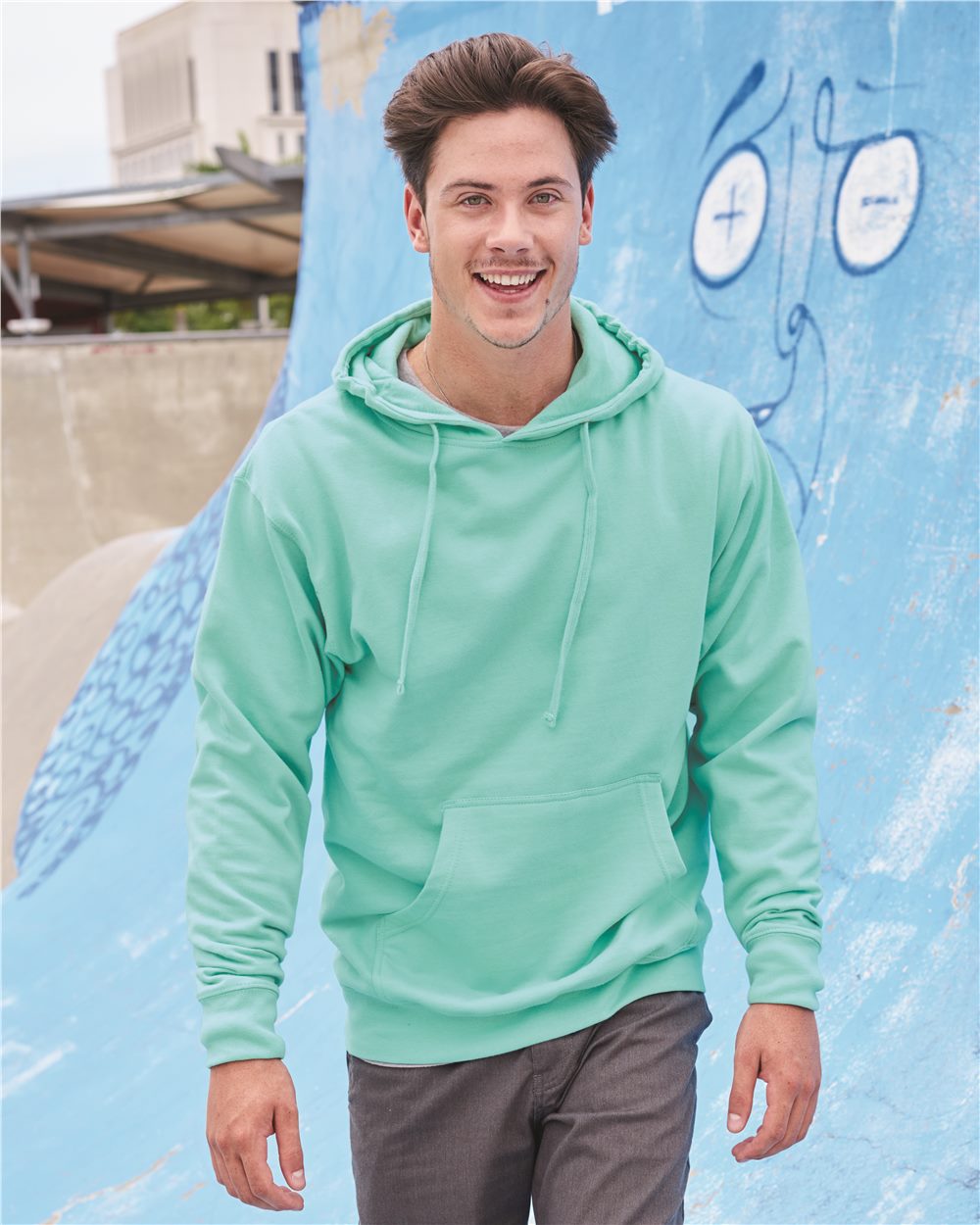 green independent hoodie