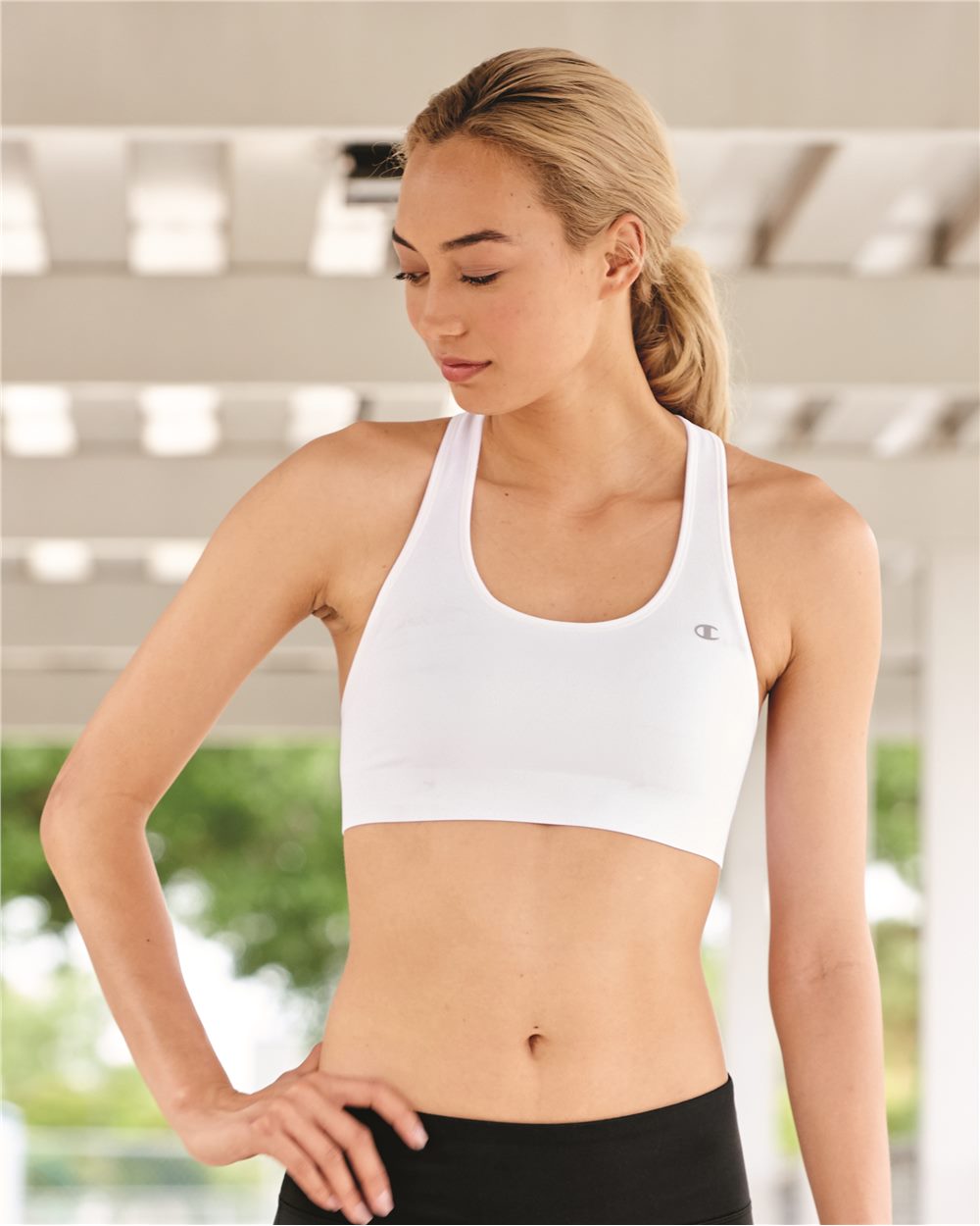 white champion sports bra