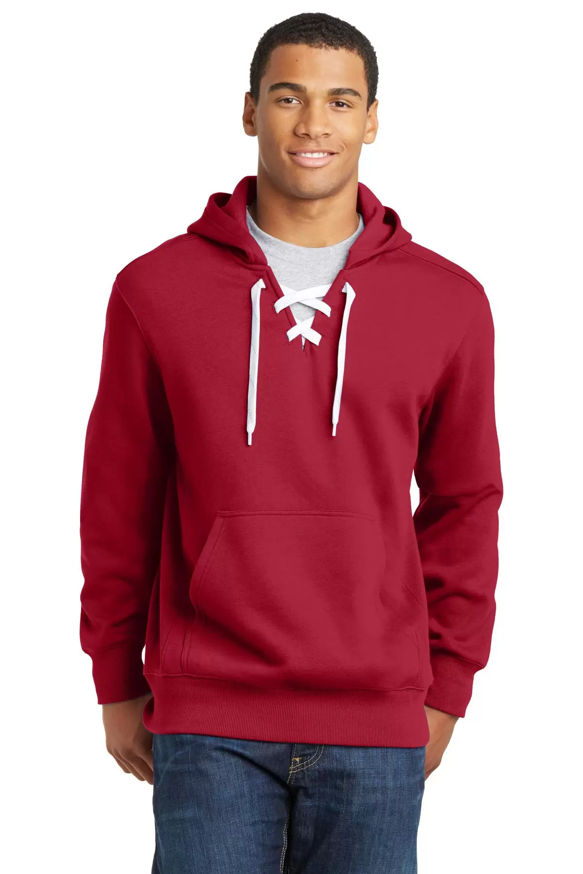 Sport Tek ST271 Sport Tek Lace Up Pullover Hooded Sweatshirt