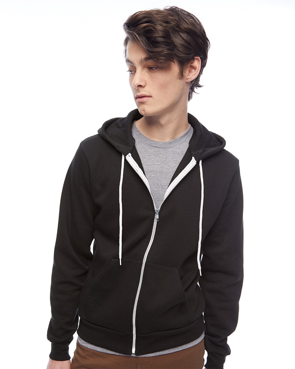 american apparel flex fleece zip hoodie