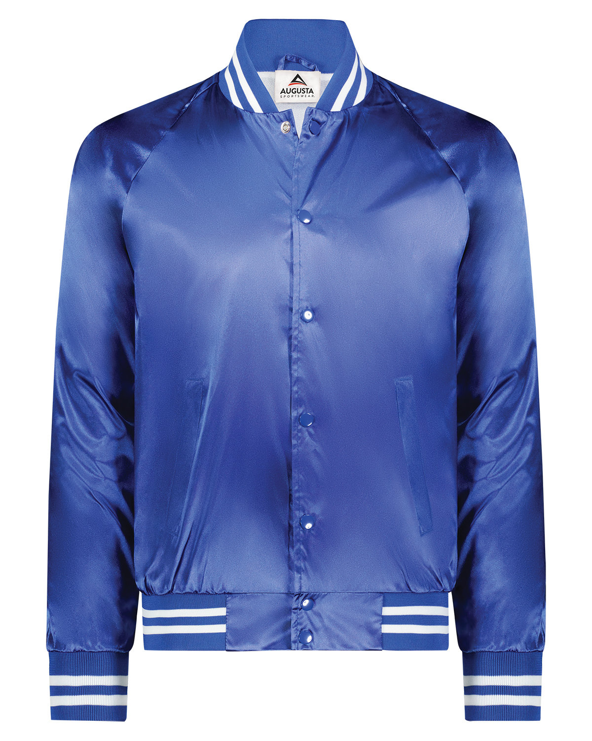 Augusta Sportswear 3610 Satin Baseball Jacket Striped Trim From 32.03