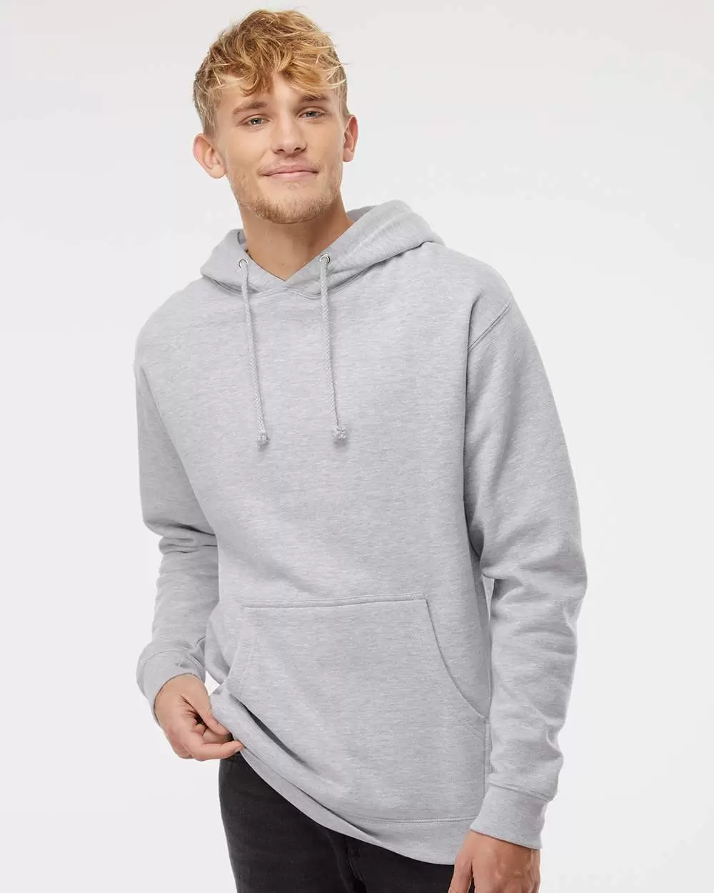 Independent Trading Co. IND4000 Hooded Sweatshirt - Grey Heather - XL