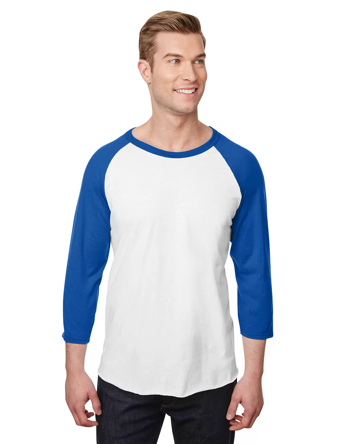 Jerzees 560RR Premium Blend Ringspun Three-Quarter Sleeve Raglan Baseball  T-Shirt