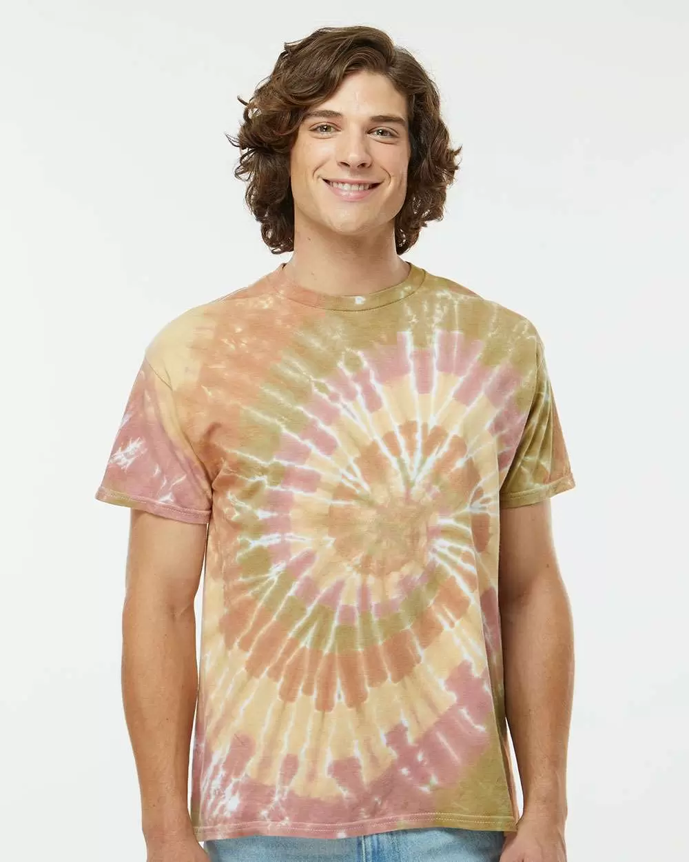 Dyenomite 200MS Multi-Color Spiral Short Sleeve T-Shirt - Dayglo - M