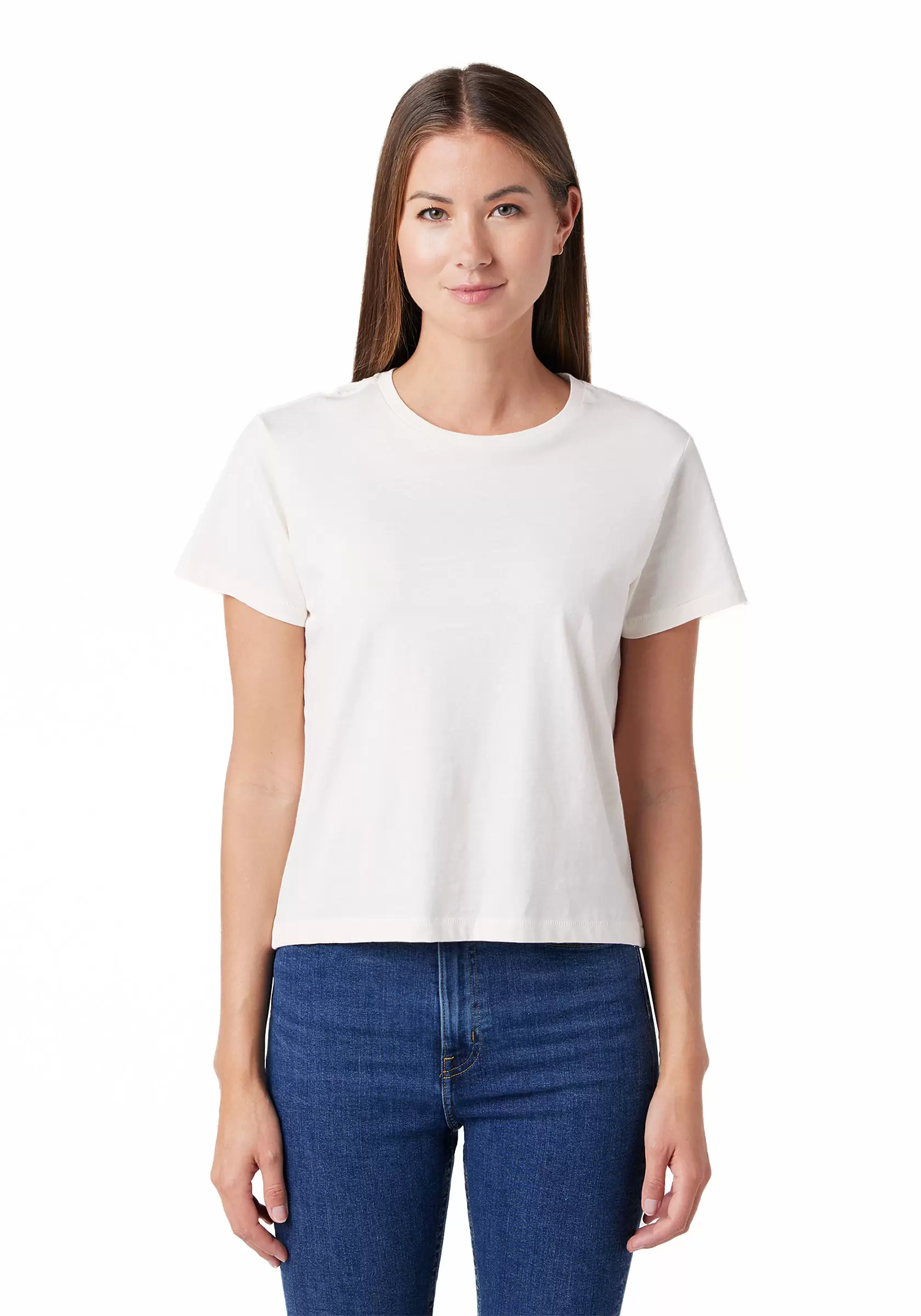 Cotton Heritage OW1086 High-Waisted Crop Tee Vintage White - From $3.99