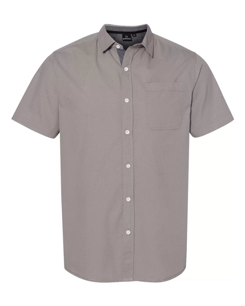 Burnside Clothing 9290 Peached Printed Poplin Short Sleeve Shirt