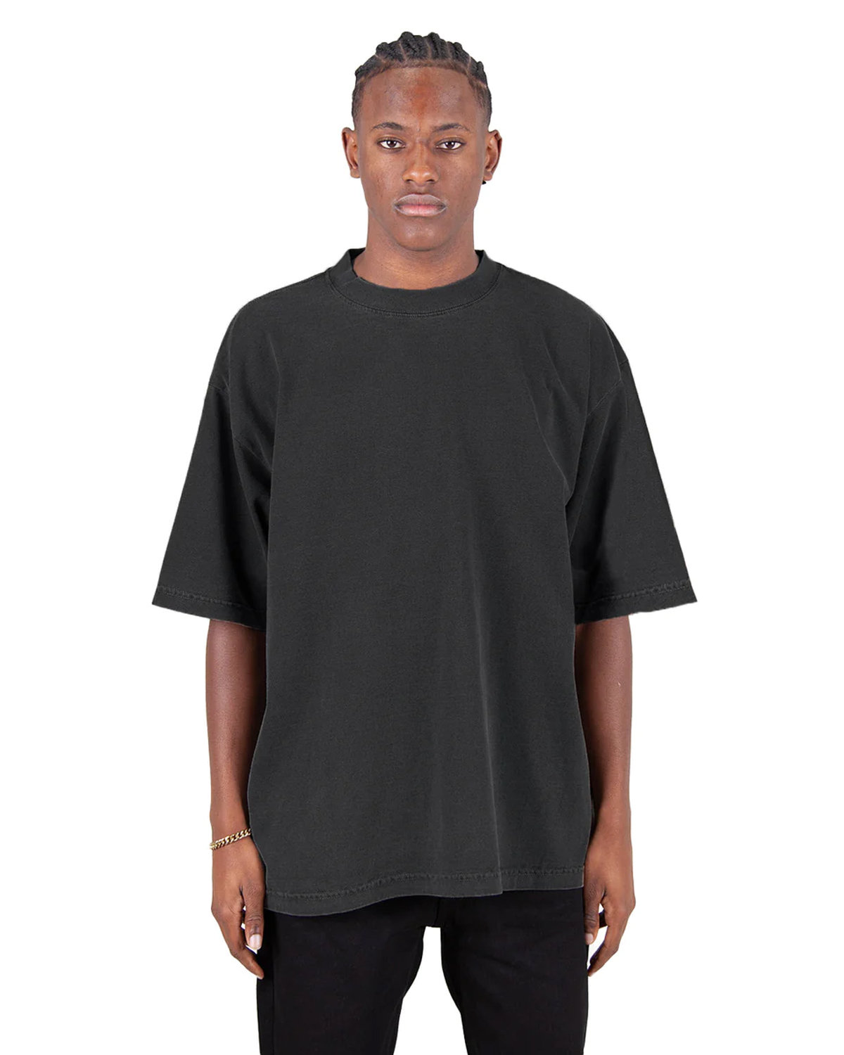 Shaka Wear SHGDD Adult Garment-Dyed Drop-Shoulder T-Shirt Shadow