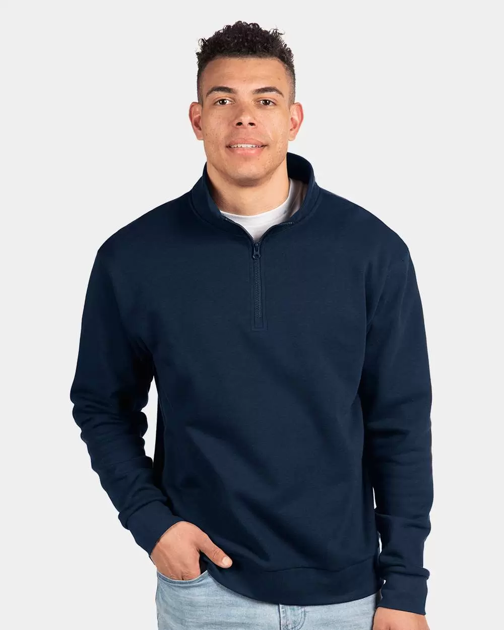 Next Level Apparel Men's Cotton Long-Sleeve Crew