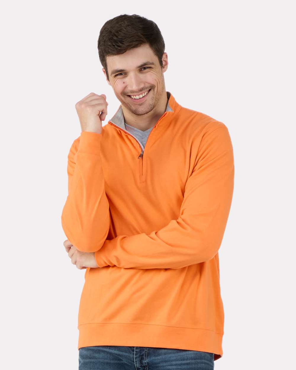 Boxercraft BM5205 Alumni Quarter Zip Pullover Mandarin
