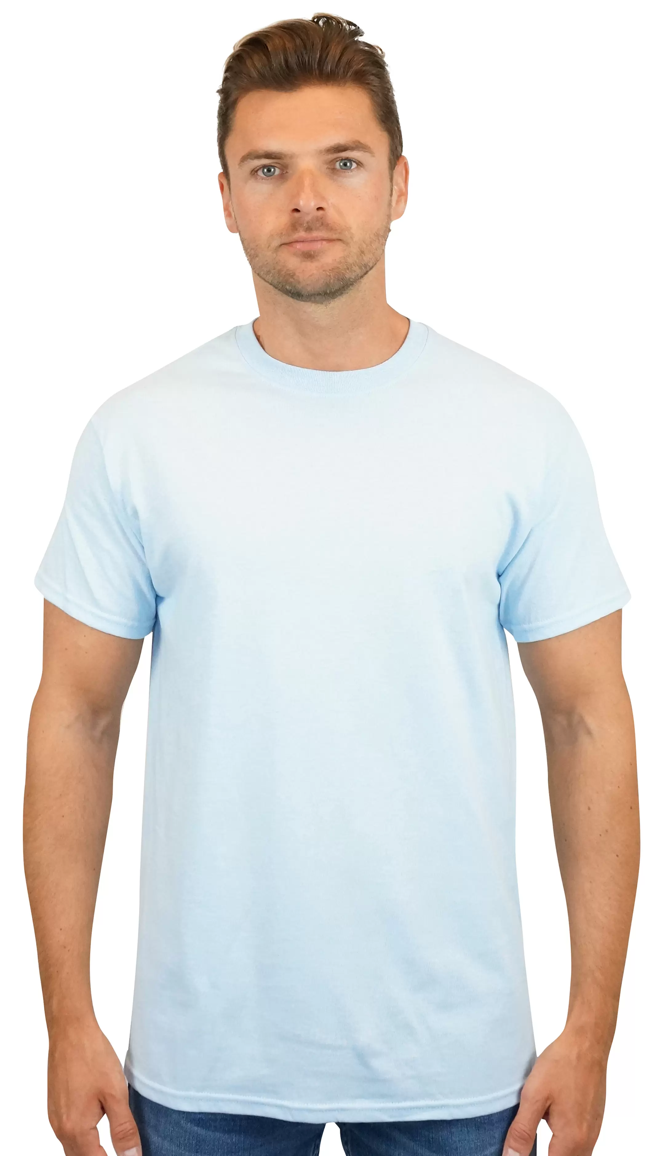 Gildan 5000/G500 T-Shirt Wholesale at Blankstyle.com' Light Blue - From $2.82