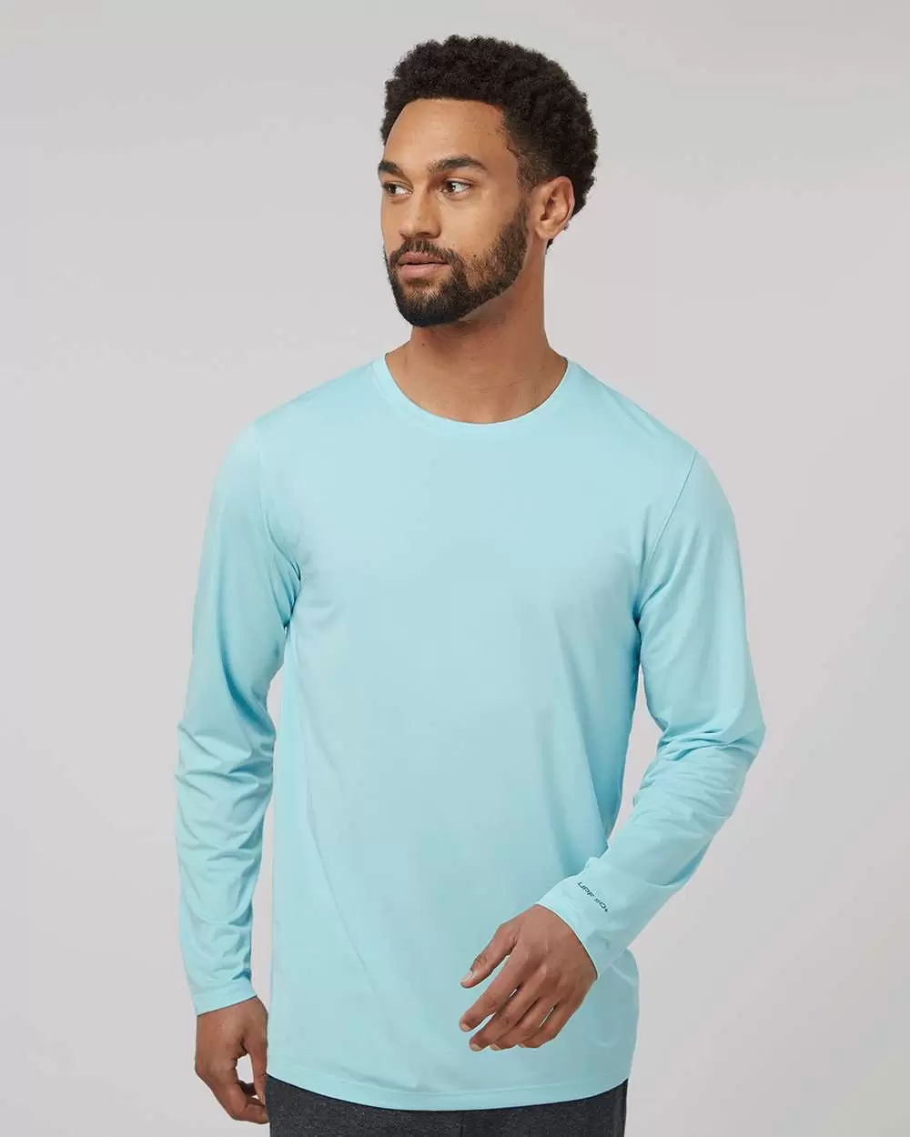 Wrinkled Long Sleeved T-Shirt (Blue)