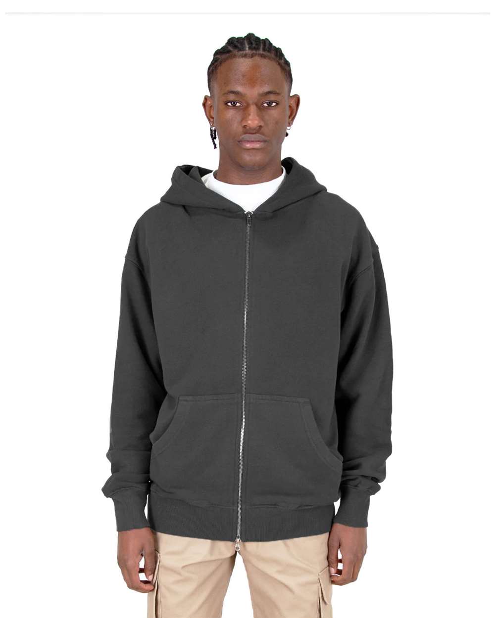 コ*ジ様 【Special】50s fullzip hoodie double Shaka Wear SHGDZ Men's Garment Dye Double-Zip Hooded Sweatshirt