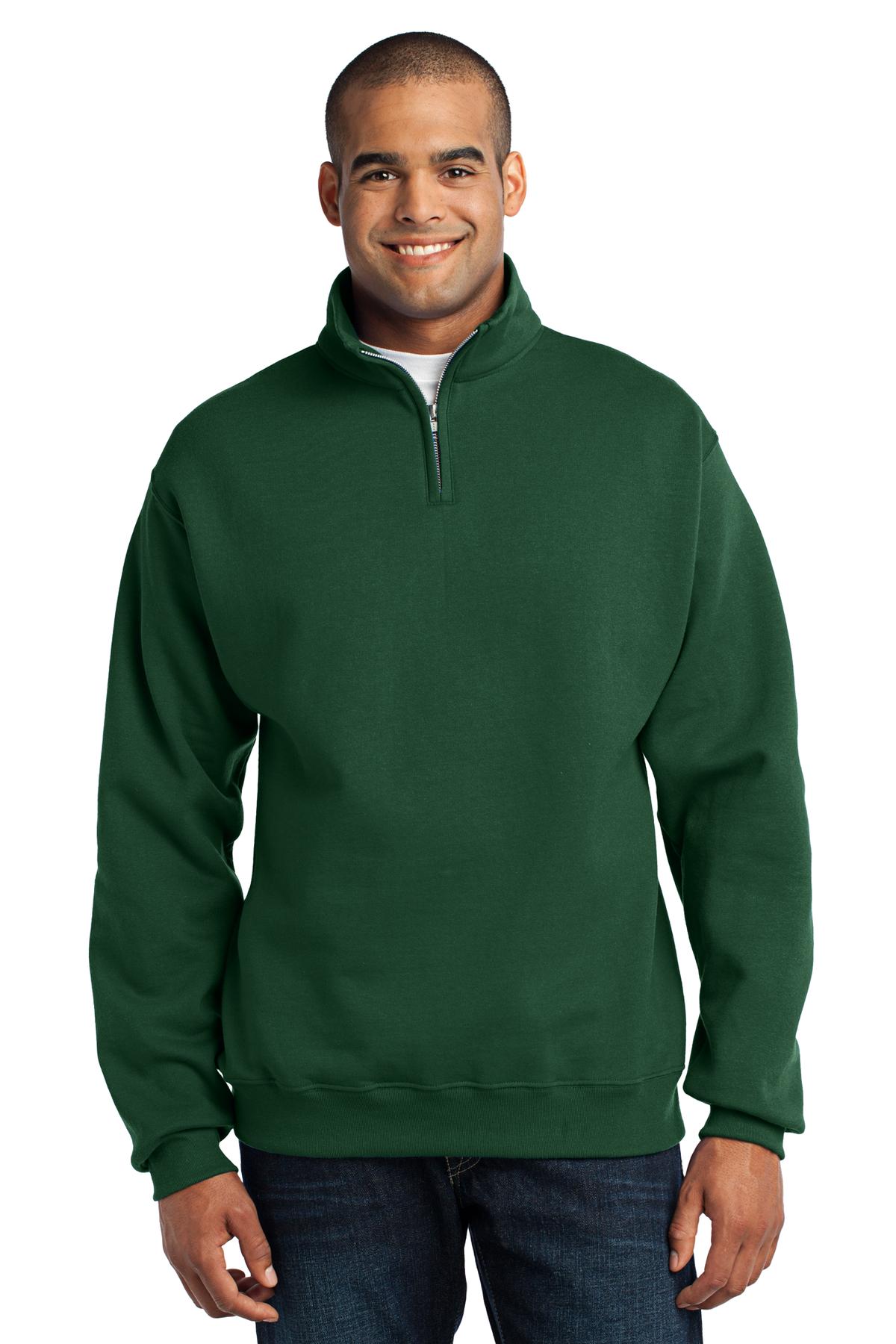 JERZEES 995 Adult New Blend Zip Cadet Collar Sweatshirt 995M