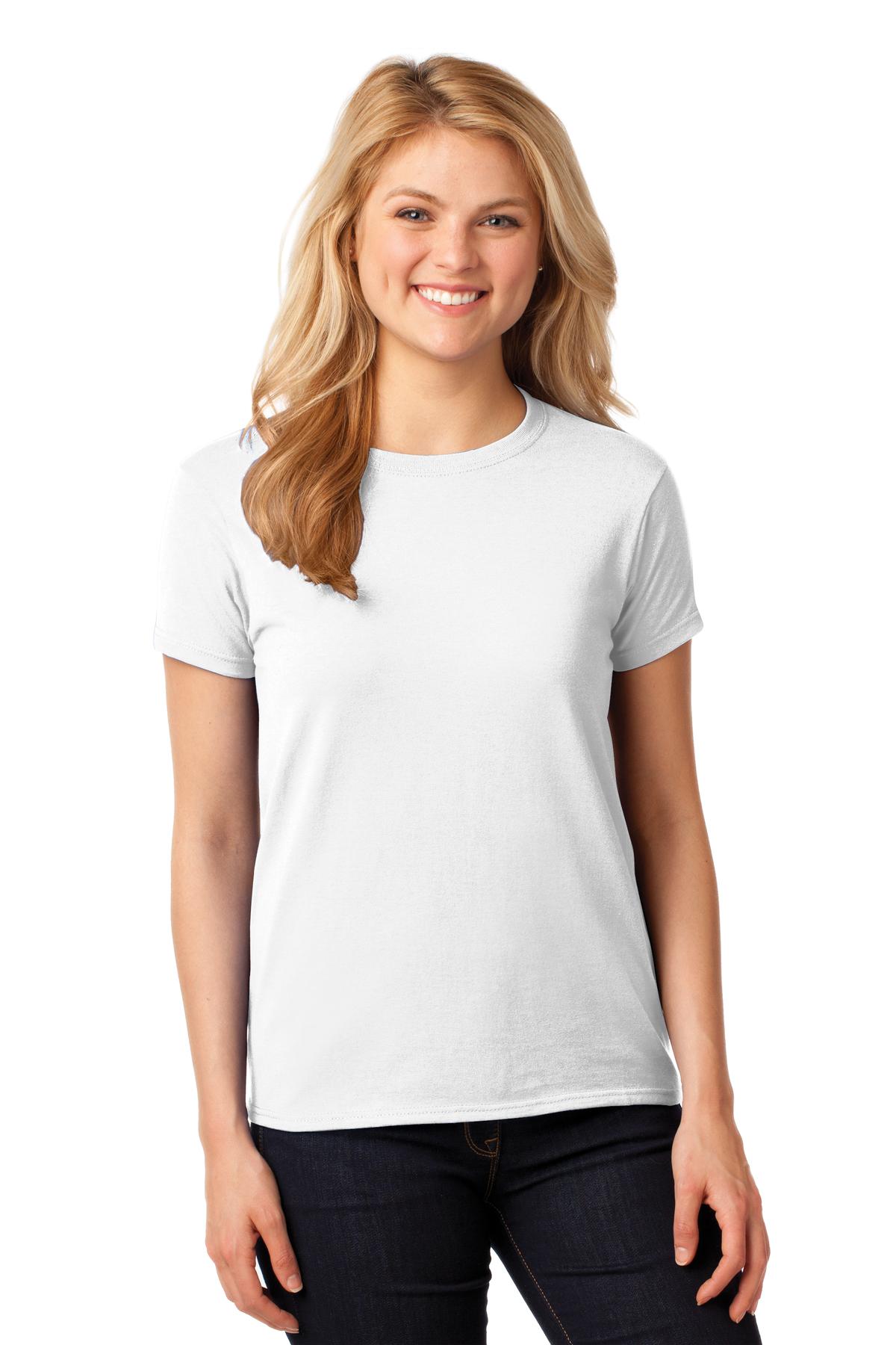 Gildan Womens Heavy 100% Cotton Plain Blank Tee T-Shirt
