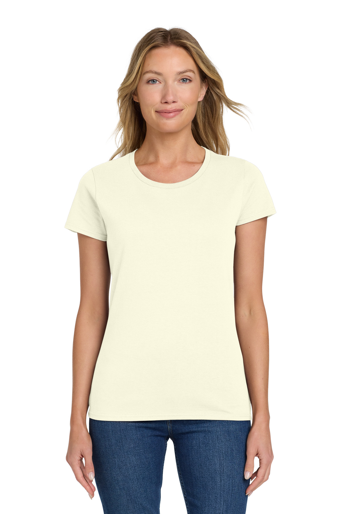 GILDAN Missy Fit Heavy Cotton T-Shirt - Feminine Ribbed Scoop Neck, Royal 5000L